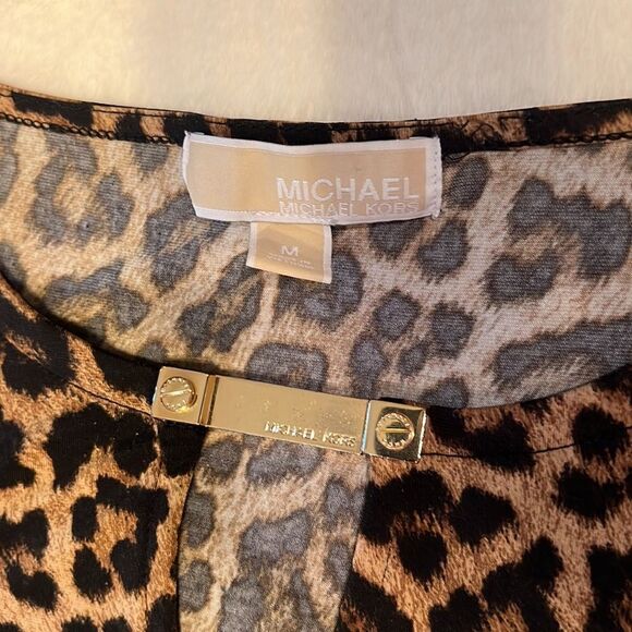 Michael Kors Long Sleeve Leopard Print Blouse Size Medium - Picture 6 of 6